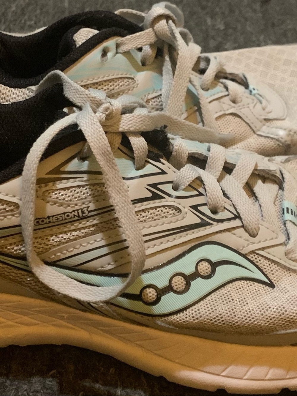 Women Saucony Cohesion 13 Running Shoes Gray/Teal Sz. 10 - Picture 4 of 6